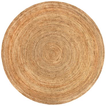  12' 4 x 12' 4  Hand Braided Jute Luxe Round Rug
