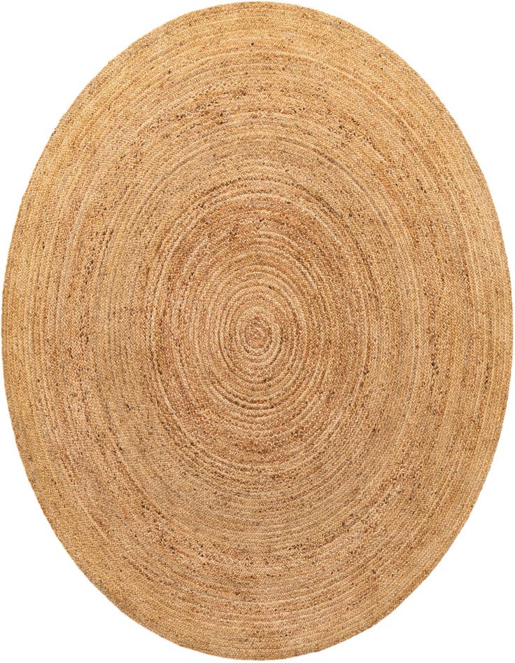 Detail image of  10' 2 x 10' 2  Hand Braided Jute Luxe Round Rug