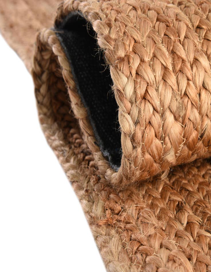 Detail image of  5' 1 x 5' 1  Hand Braided Jute Luxe Round Rug