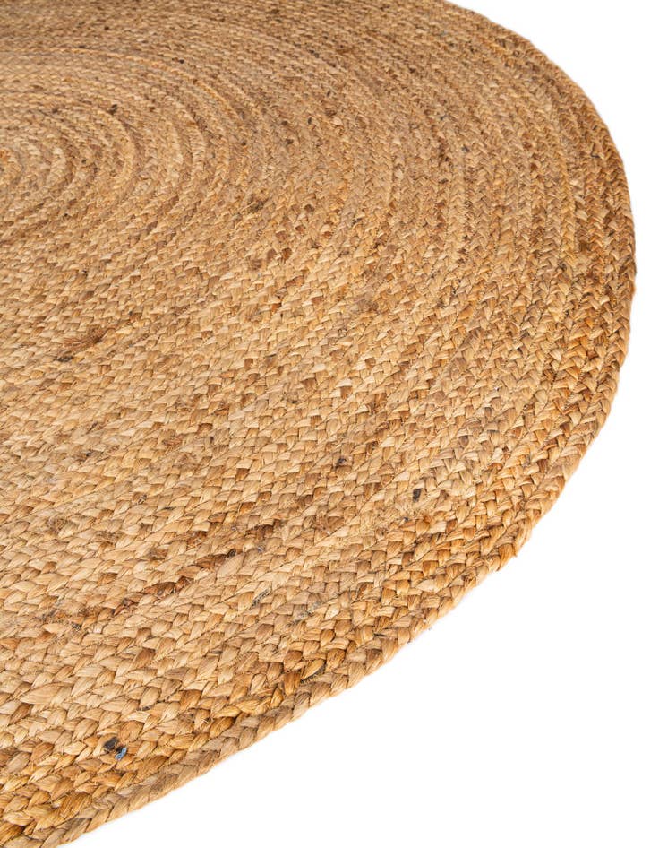 Detail image of  5' 1 x 5' 1  Hand Braided Jute Luxe Round Rug