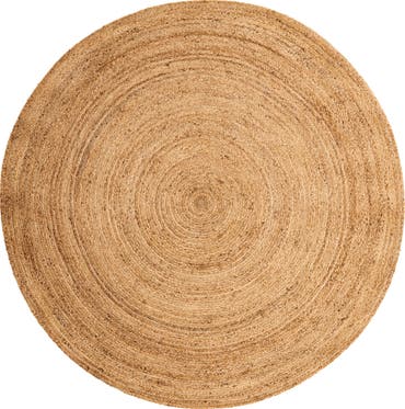  7' 10 x 7' 10  Hand Braided Jute Luxe Round Rug