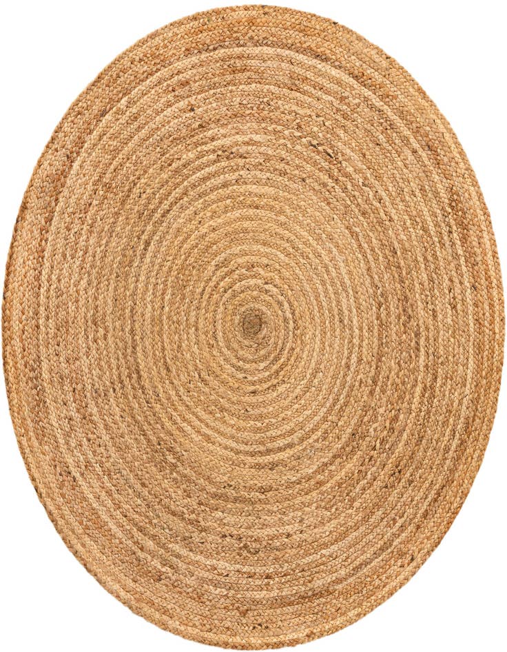Detail image of  5' 1 x 5' 1  Hand Braided Jute Luxe Round Rug