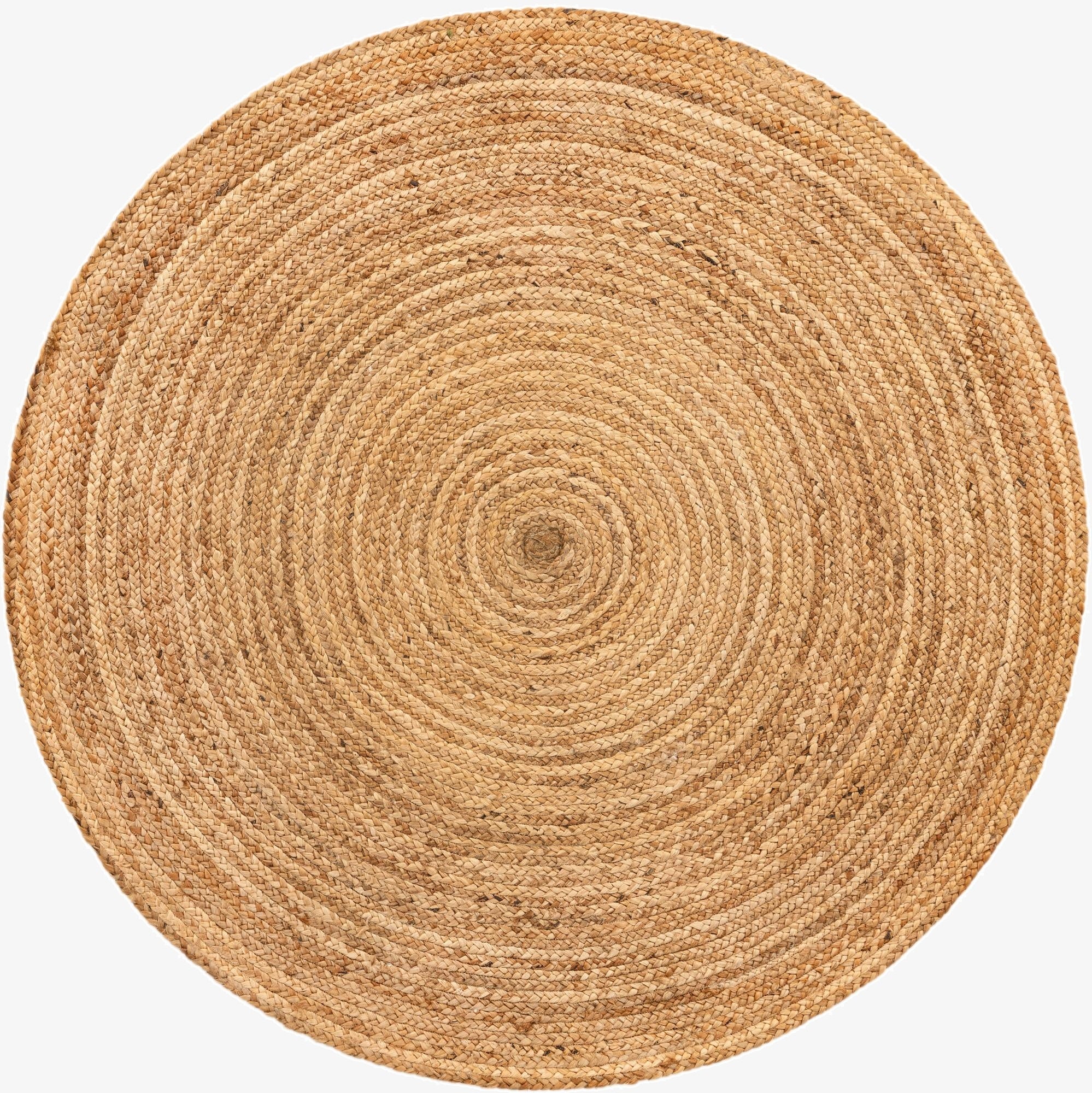  5' 1 x 5' 1  Hand Braided Jute Luxe Round Rug
