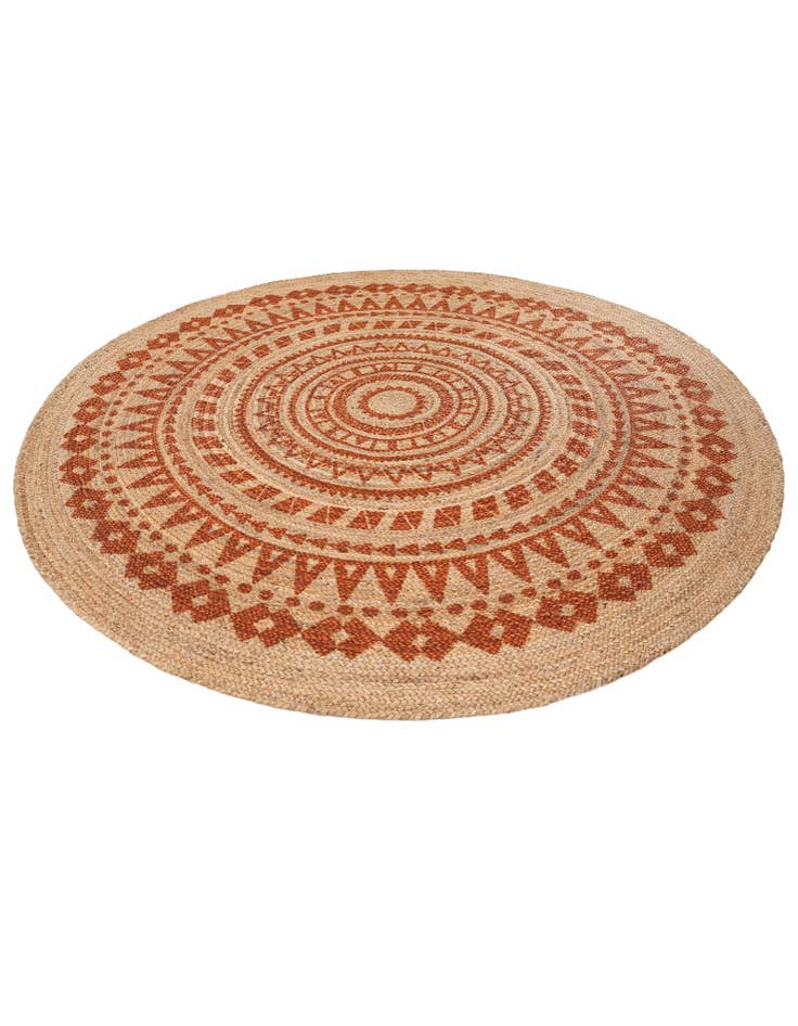 Detail image of  7' 8 x 7' 8  Hand Braided Jute Round Rug