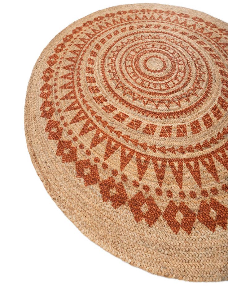 Detail image of  7' 8 x 7' 8  Hand Braided Jute Round Rug