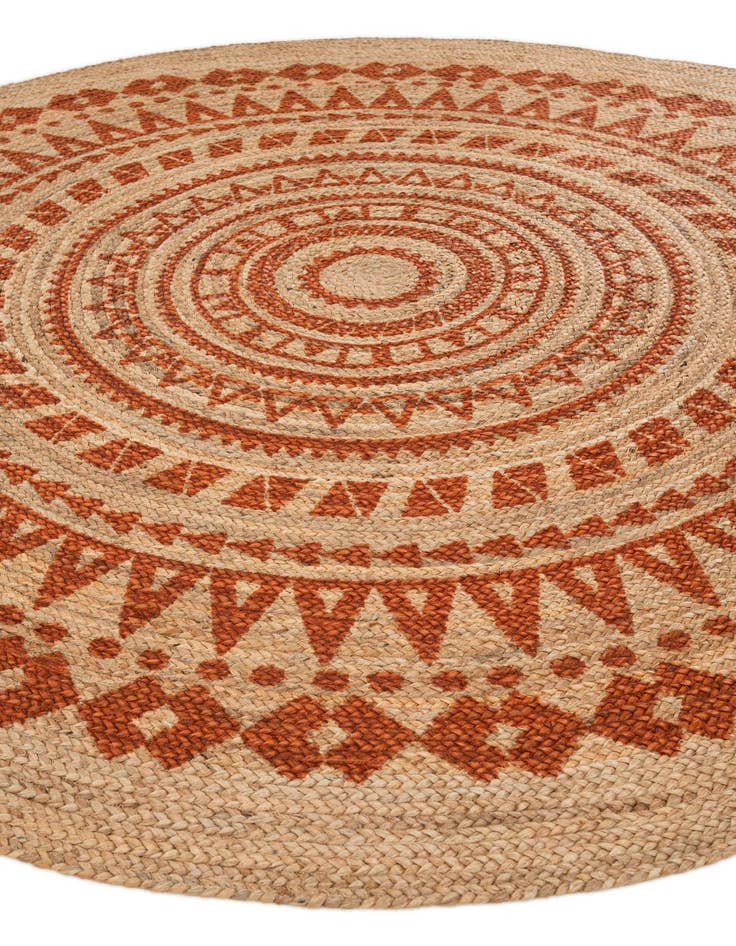 Detail image of  7' 8 x 7' 8  Hand Braided Jute Round Rug
