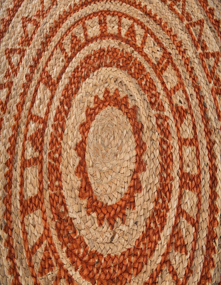 Detail image of  7' 8 x 7' 8  Hand Braided Jute Round Rug