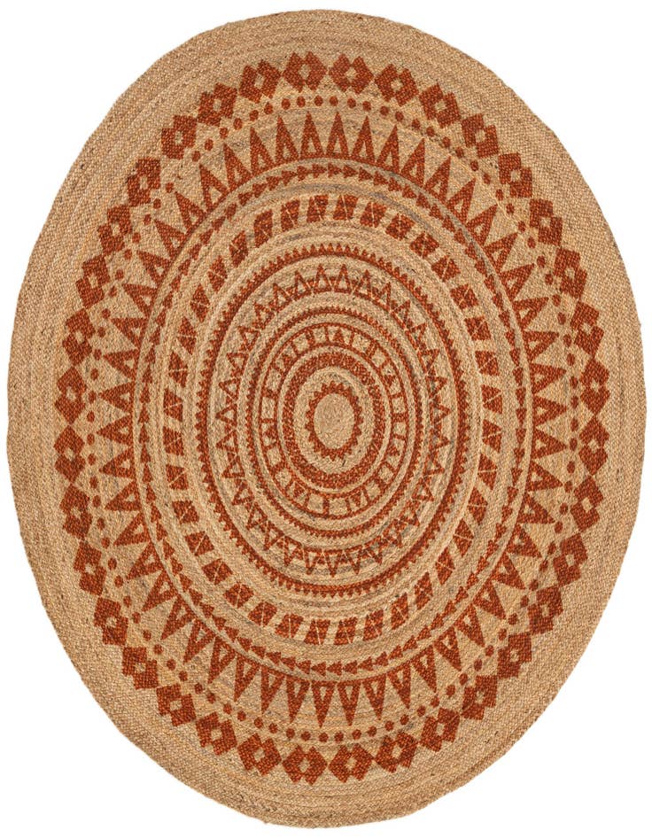 Detail image of  7' 8 x 7' 8  Hand Braided Jute Round Rug