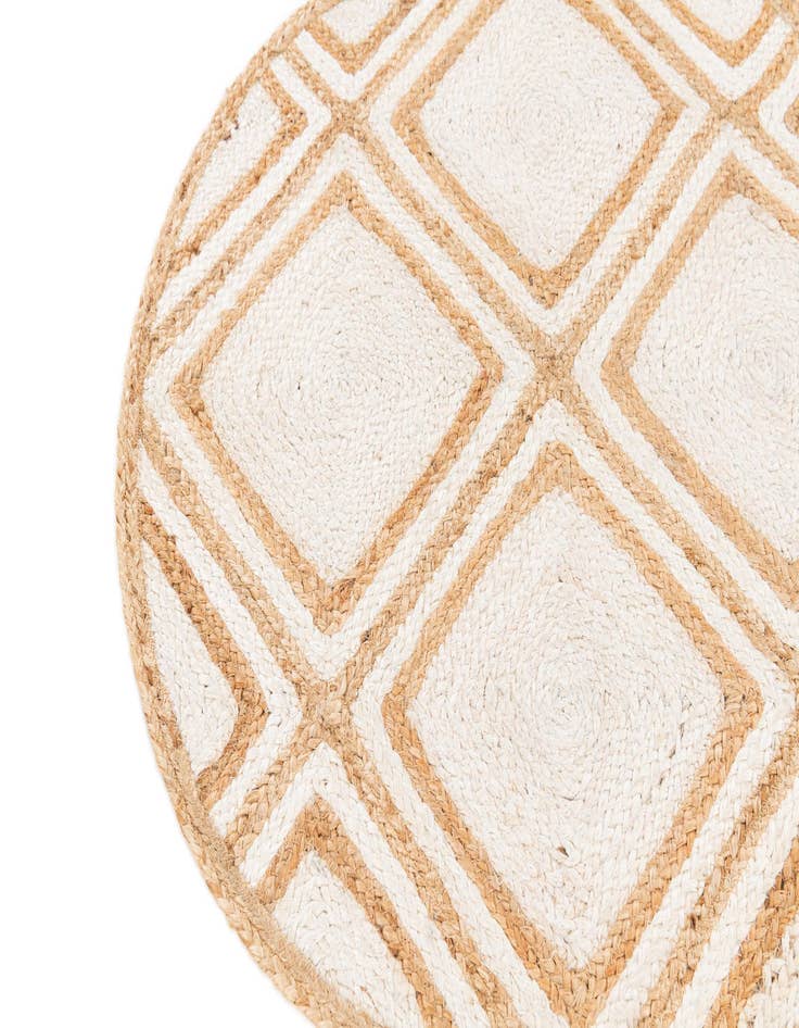 Detail image of  3' x 3'  Hand Braided Jute Round Rug