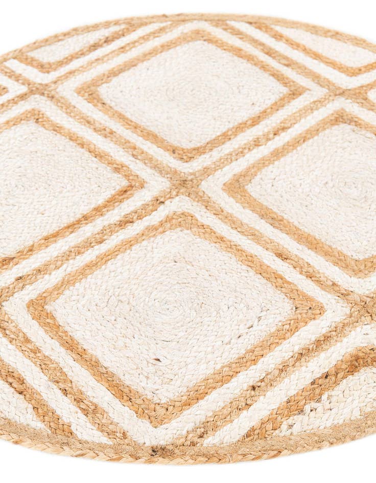 Detail image of  3' x 3'  Hand Braided Jute Round Rug