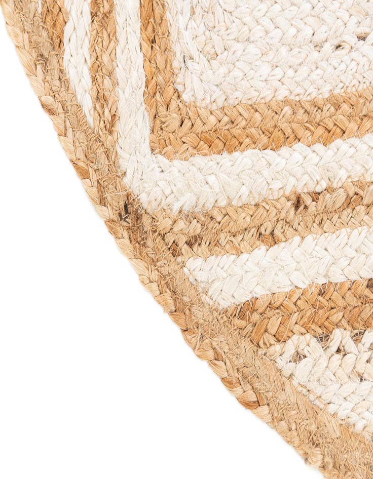 Detail image of  3' x 3'  Hand Braided Jute Round Rug