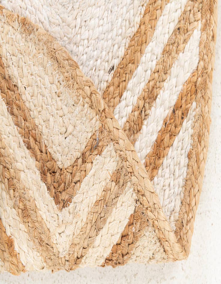 Detail image of  3' x 3'  Hand Braided Jute Round Rug