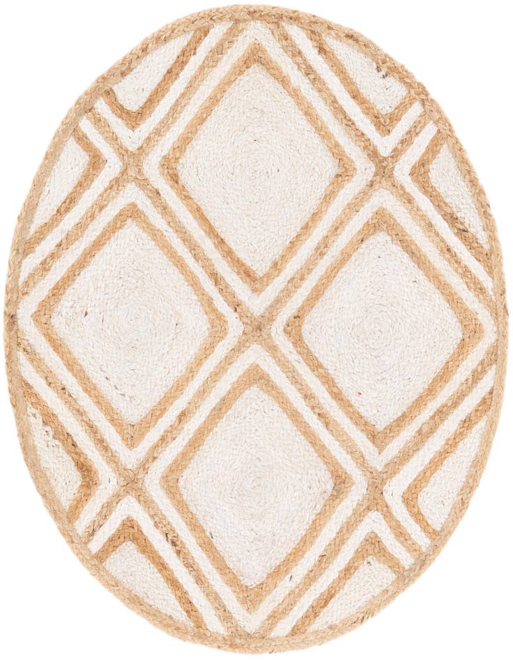 Detail image of  3' x 3'  Hand Braided Jute Round Rug