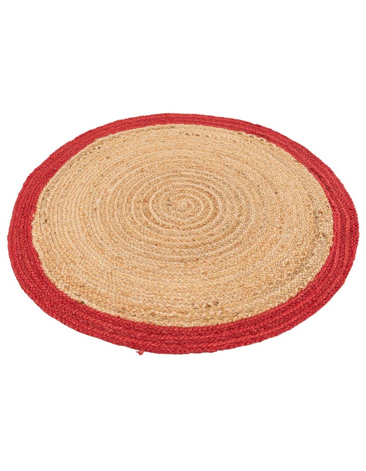 Detail image of  3' 1 x 3' 1  Hand Braided Jute Round Rug