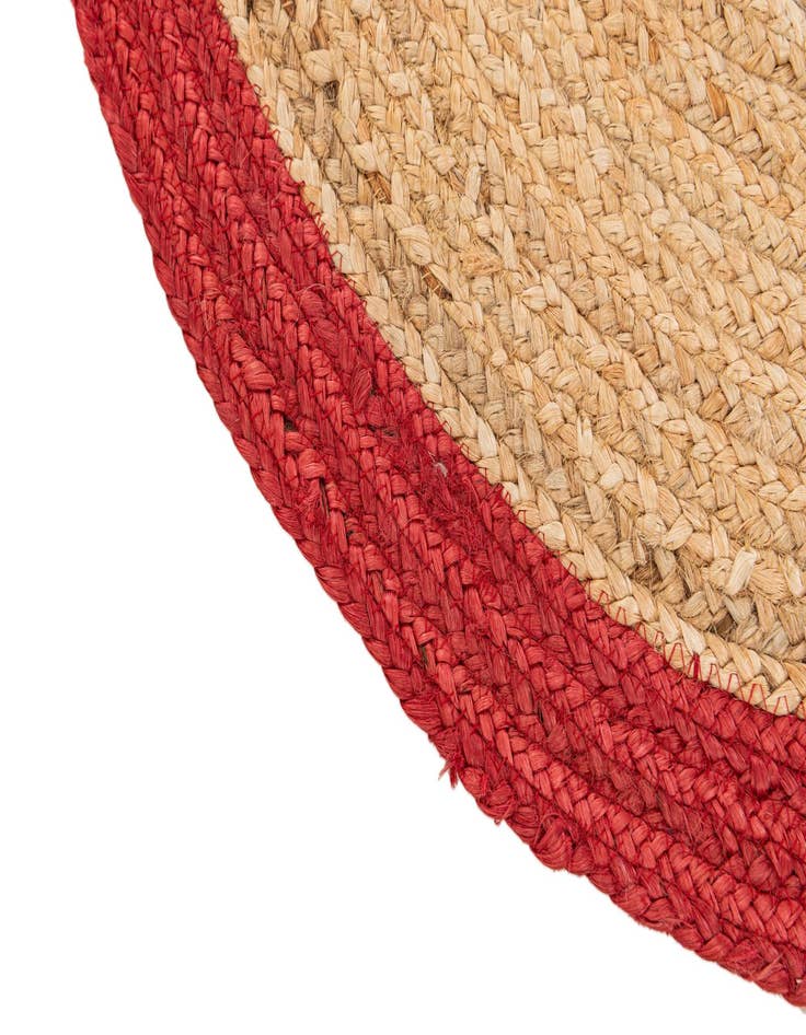 Detail image of  3' 1 x 3' 1  Hand Braided Jute Round Rug