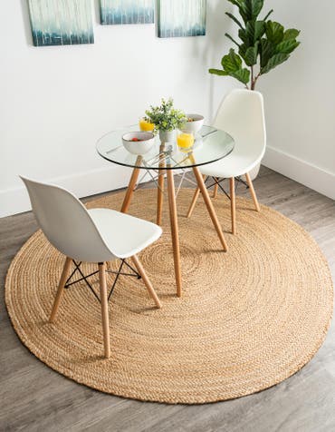  6' 1 x 6' 1  Hand Braided Jute Round Rug