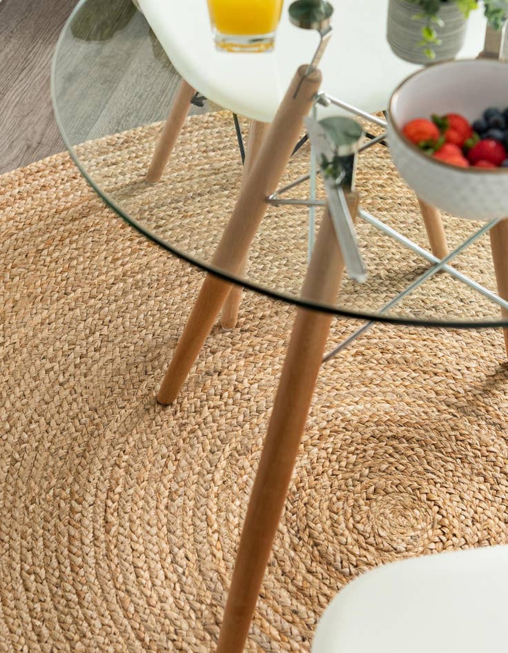 Detail image of  10' x 10'  Hand Braided Jute Round Rug