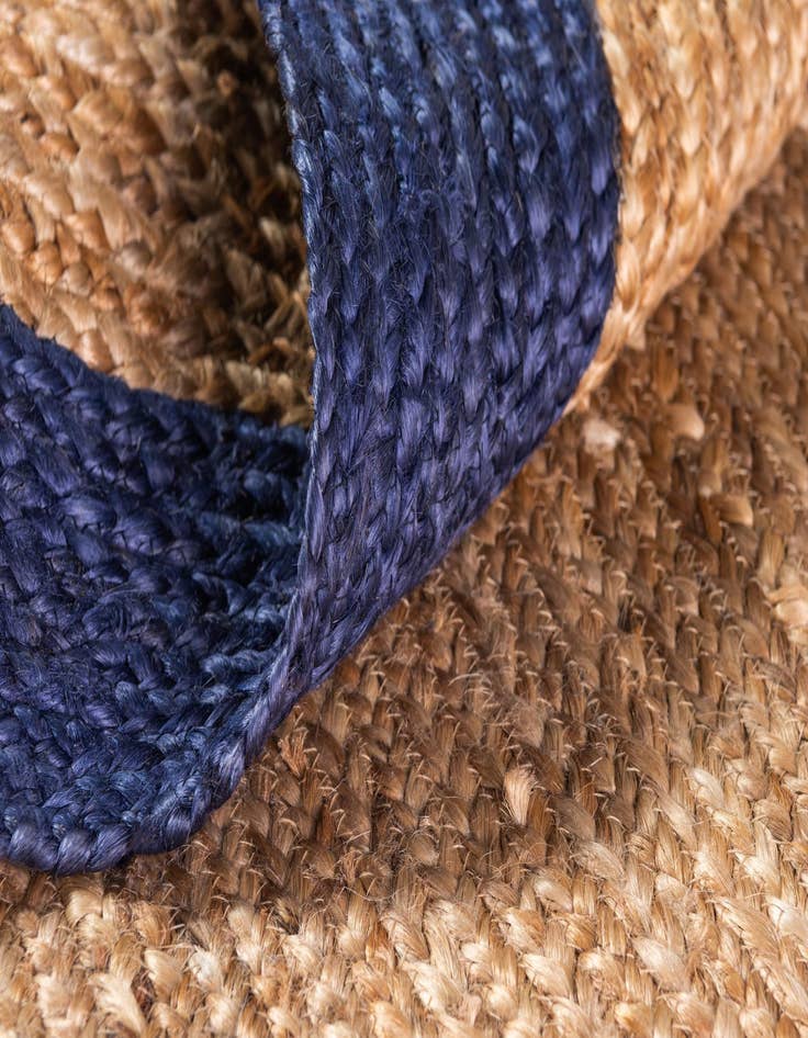 Detail image of  3' 3 x 3' 3  Hand Braided Jute Round Rug