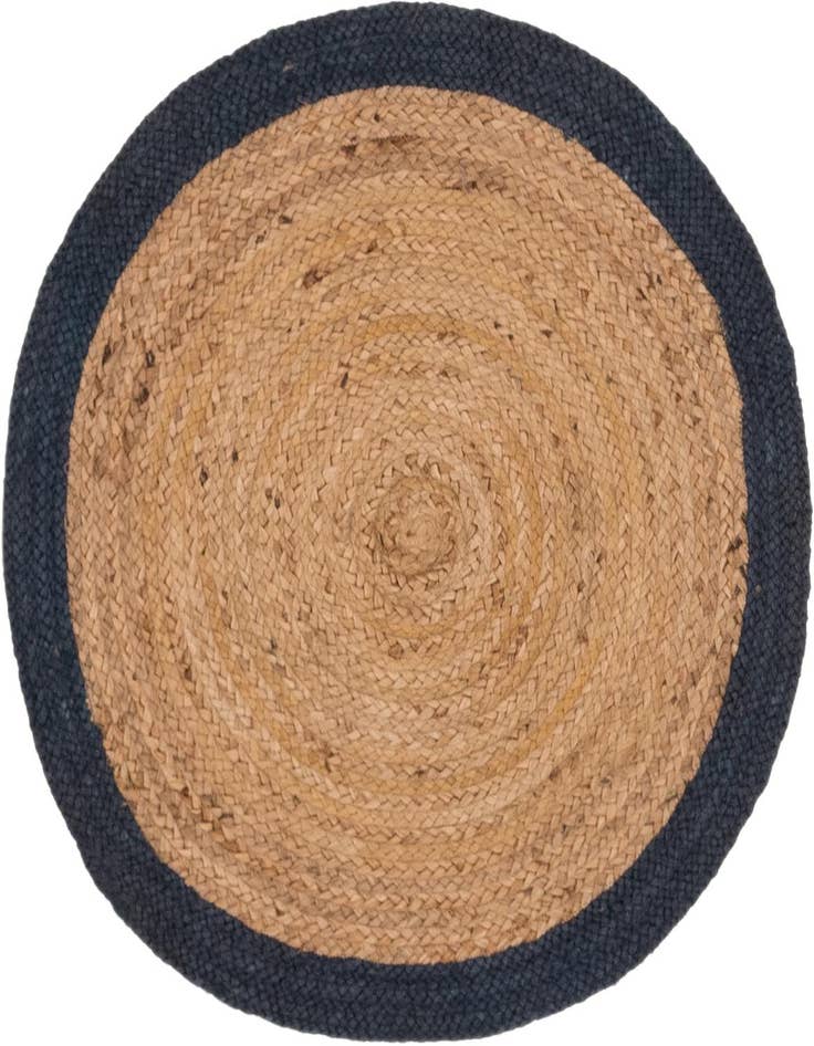 Detail image of  3' 3 x 3' 3  Hand Braided Jute Round Rug