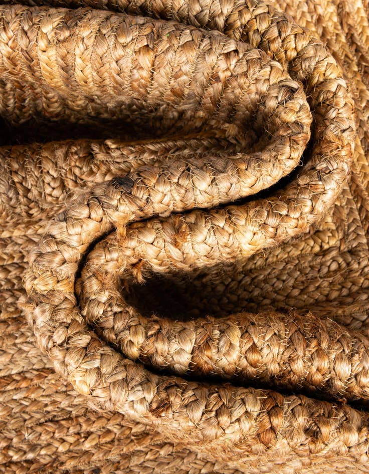 Detail image of  8' x 8'  Hand Braided Jute Round Rug