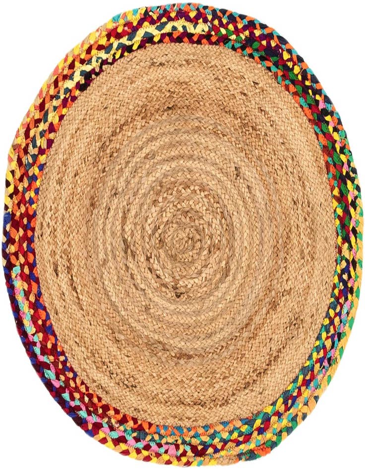 Detail image of  3' 3 x 3' 3  Hand Braided Jute Round Rug