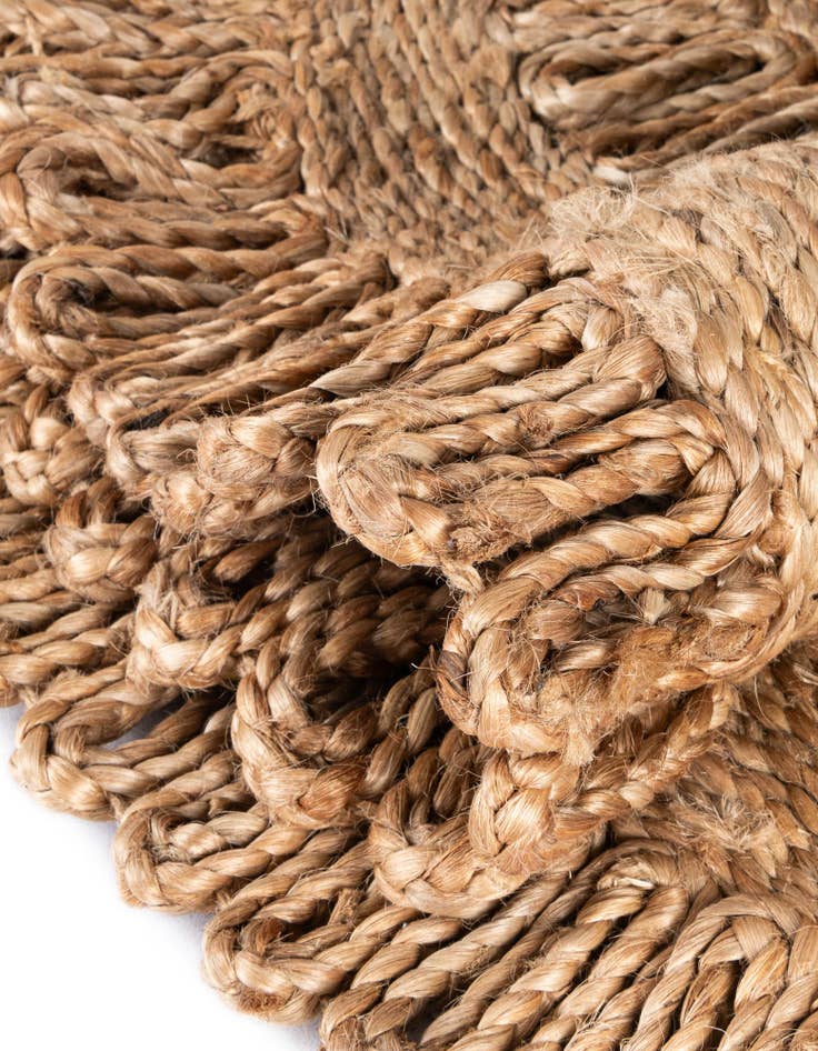 Detail image of  5' 1 x 5' 1  Hand Braided Jute Round Rug