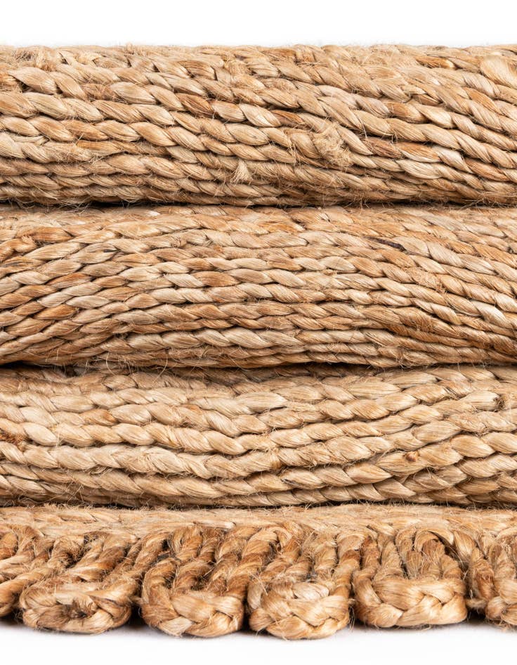 Detail image of  5' 1 x 5' 1  Hand Braided Jute Round Rug