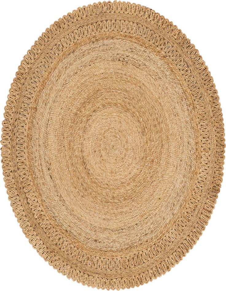 Detail image of  5' 1 x 5' 1  Hand Braided Jute Round Rug