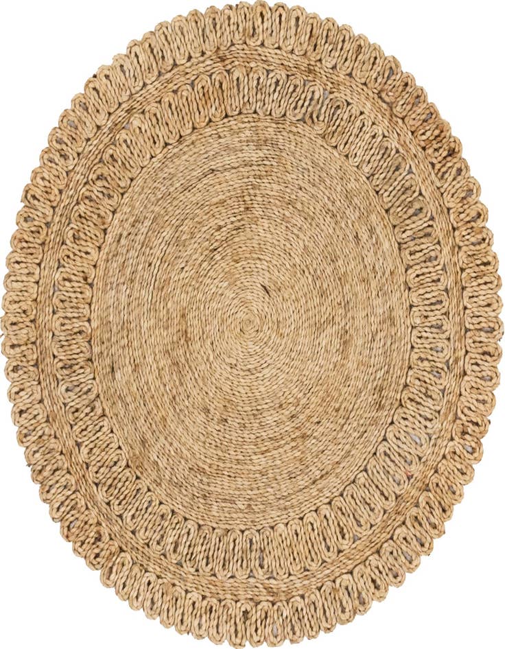 Detail image of  3' 3 x 3' 3  Hand Braided Jute Round Rug