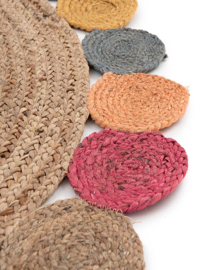 Detail image of  5' 1 x 5' 1  Hand Braided Jute Round Rug