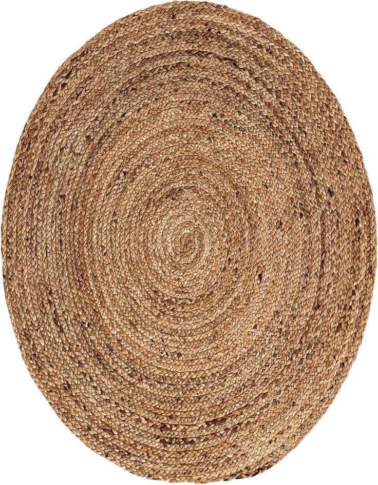 Detail image of  4' 1 x 4' 1  Hand Braided Jute Round Rug