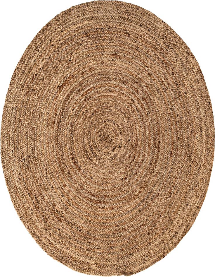 Detail image of 5' 1 x 5' 1 Handmade Braided Jute Round Rug