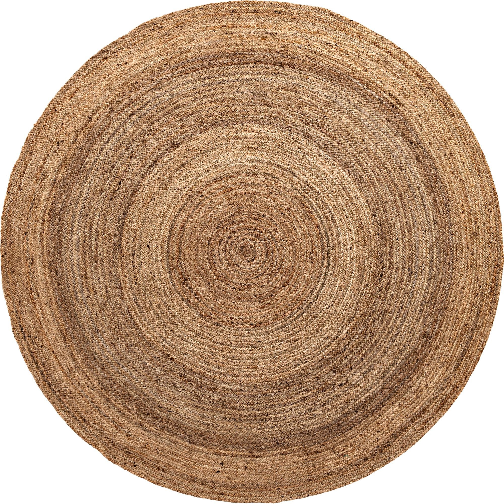 Natural 7' 1 x 7' 1 Hand Braided Jute Round Rug | Rugs.com