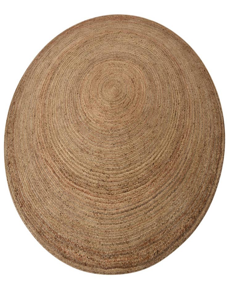 Detail image of  10' x 10'  Hand Braided Jute Round Rug