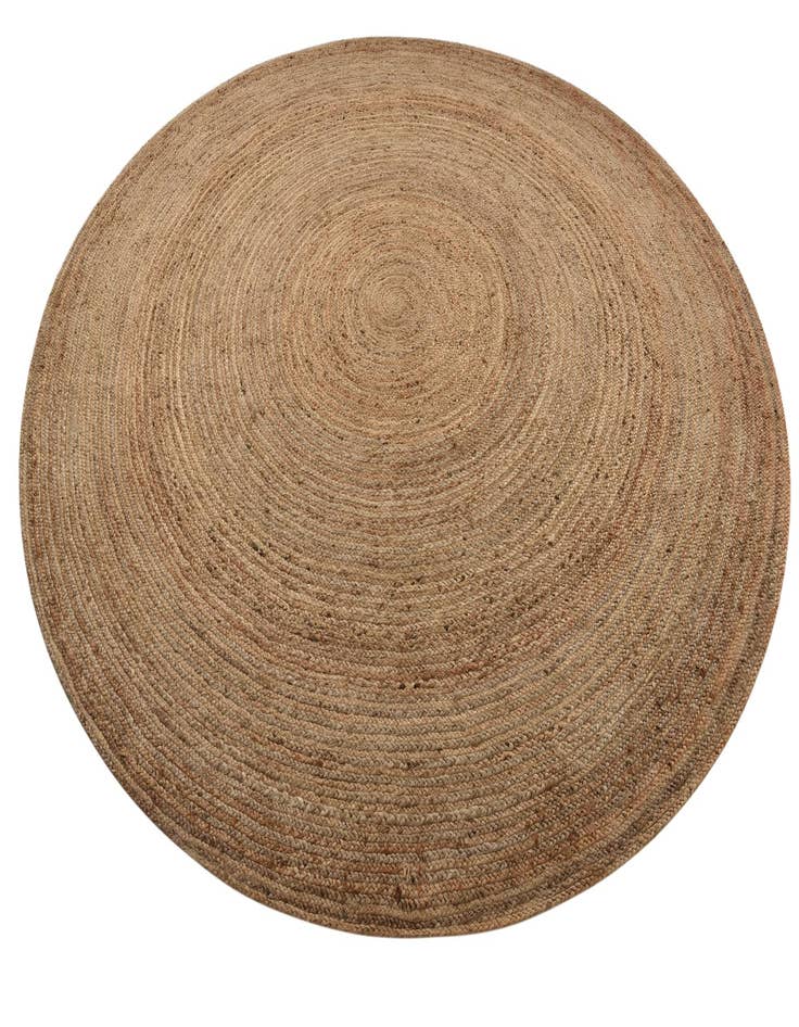 Detail image of  10' x 10'  Hand Braided Jute Round Rug