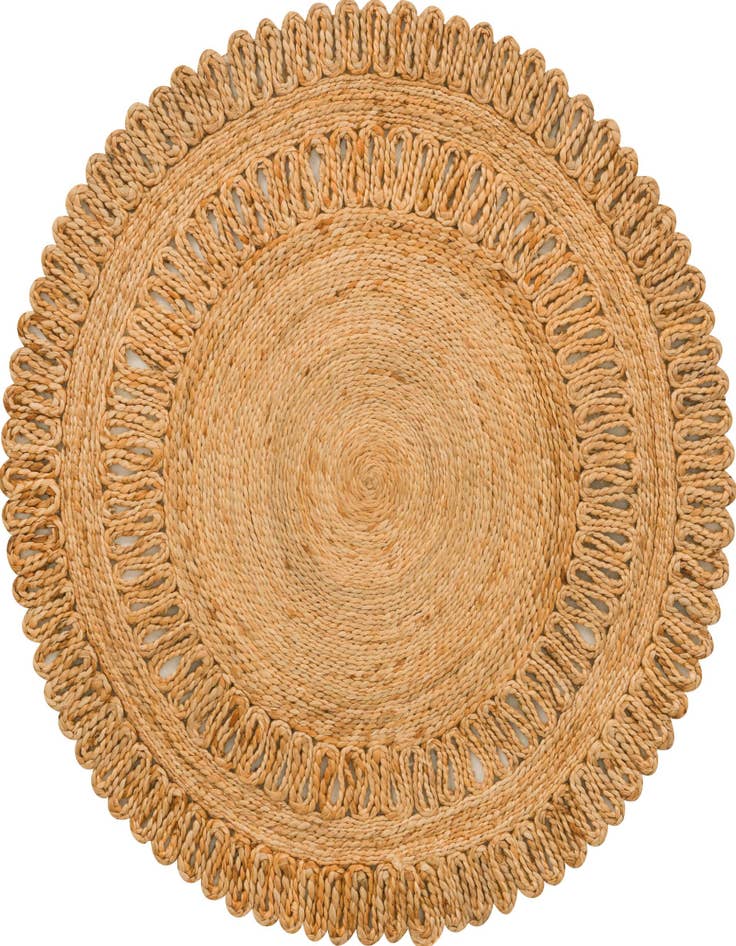 Detail image of  3' 1 x 3' 1  Hand Braided Jute Round Rug