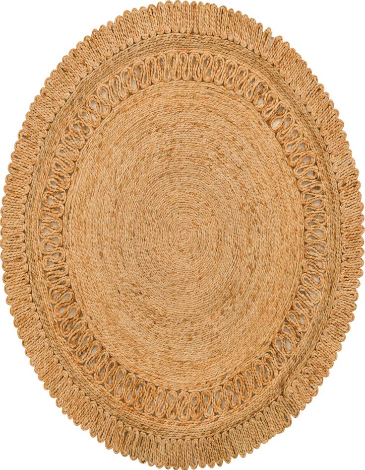 Detail image of  4' 1 x 4' 1  Hand Braided Jute Round Rug