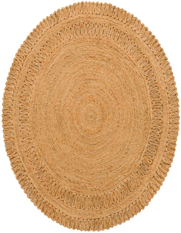 Detail image of  5' 1 x 5' 1  Hand Braided Jute Round Rug
