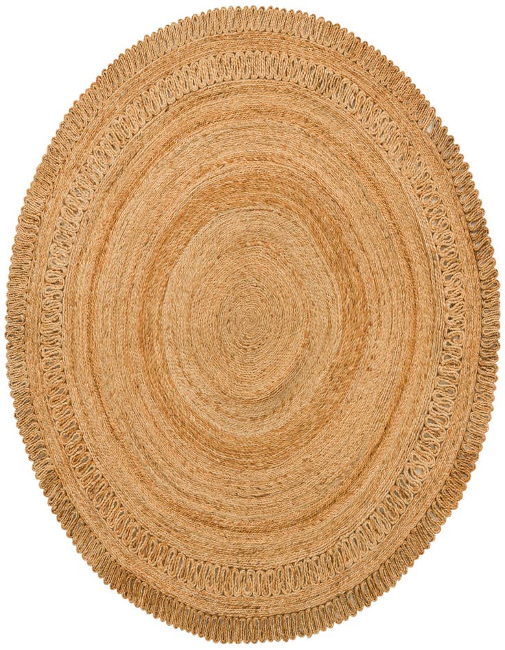 Detail image of  6' 1 x 6' 1  Hand Braided Jute Round Rug