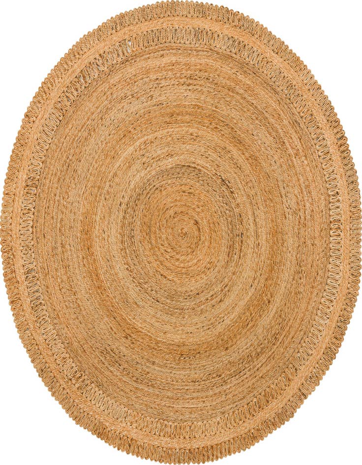 Detail image of  7' 10 x 7' 10  Hand Braided Jute Round Rug
