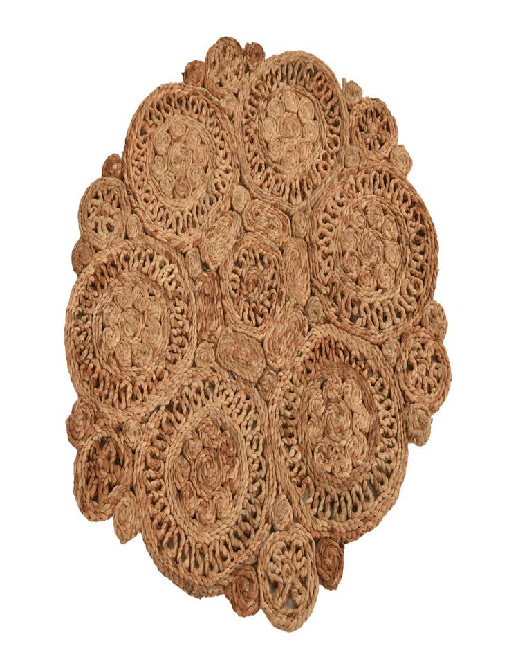 Detail image of  2' x 2'  Hand Braided Jute Round Rug