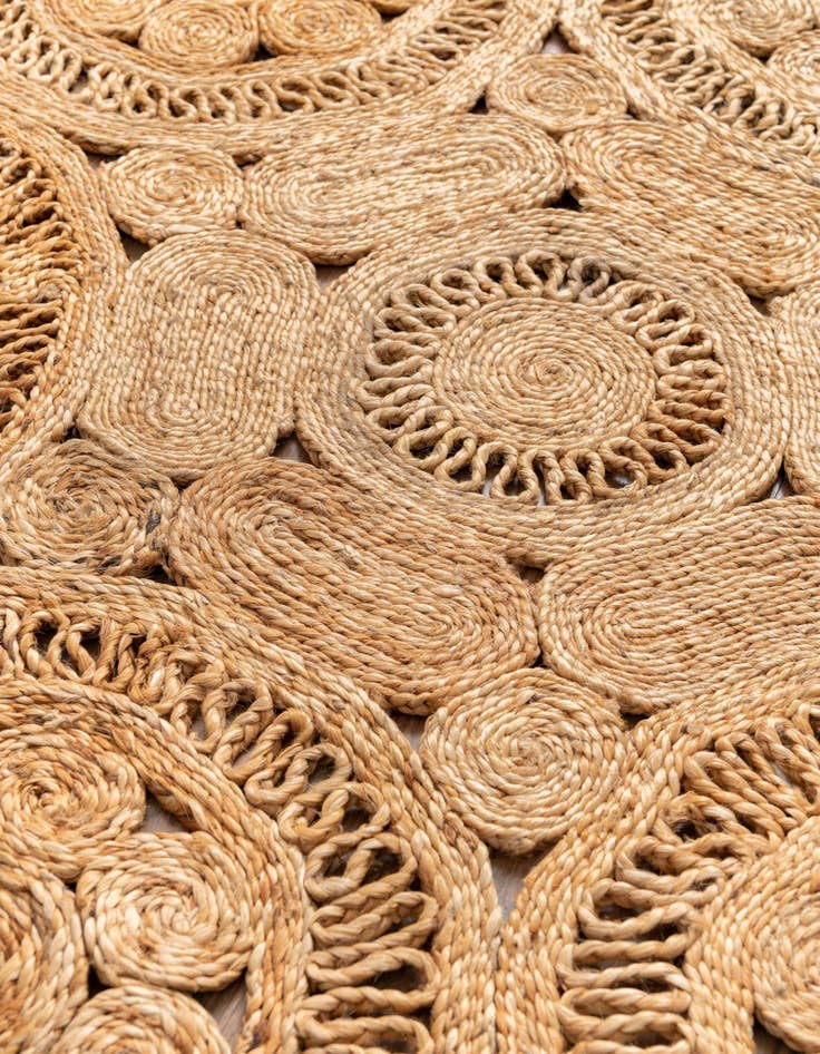 Detail image of  2' x 2'  Hand Braided Jute Round Rug