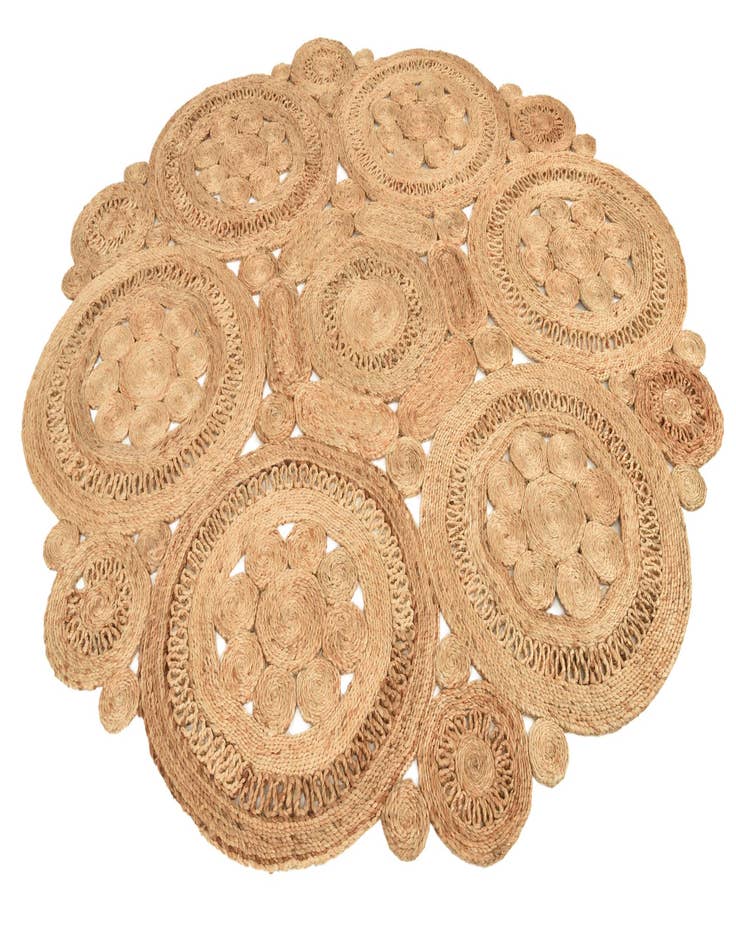 Detail image of  7' 10 x 7' 10  Hand Braided Jute Round Rug