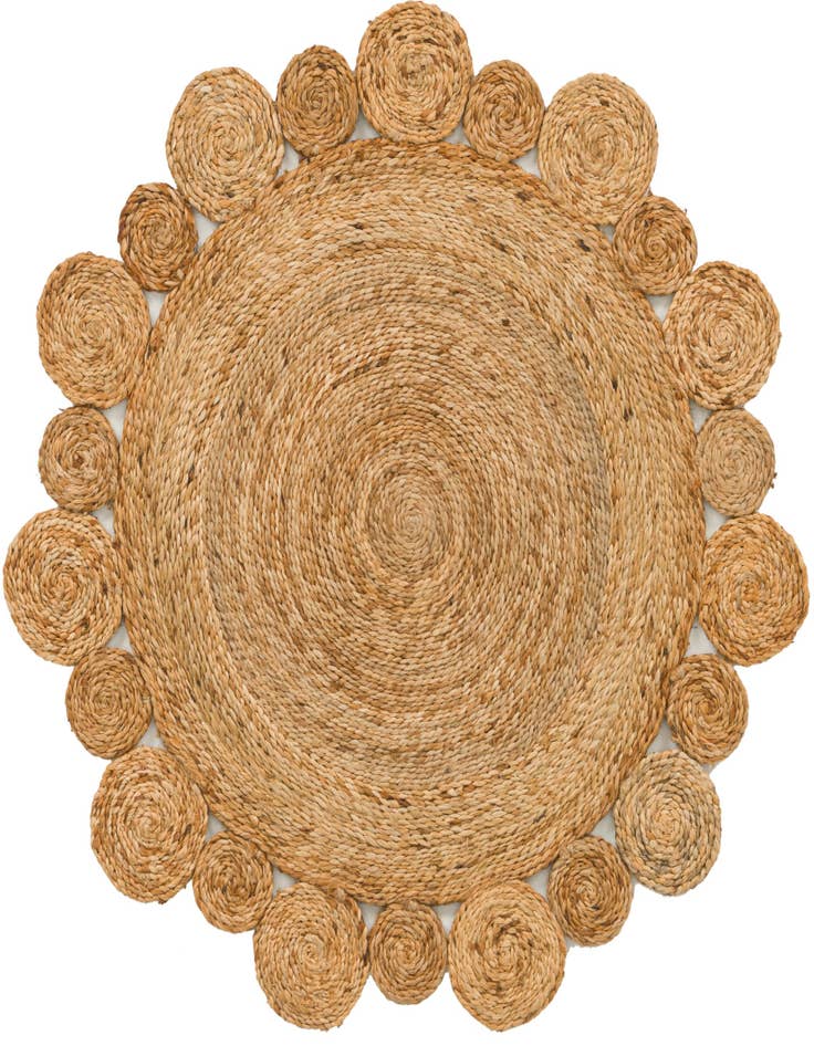 Detail image of  3' 1 x 3' 1  Hand Braided Jute Round Rug
