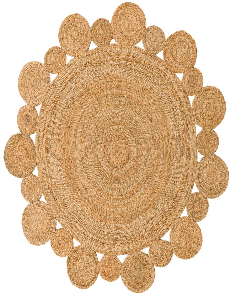 Detail image of  5' 1 x 5' 1  Hand Braided Jute Round Rug
