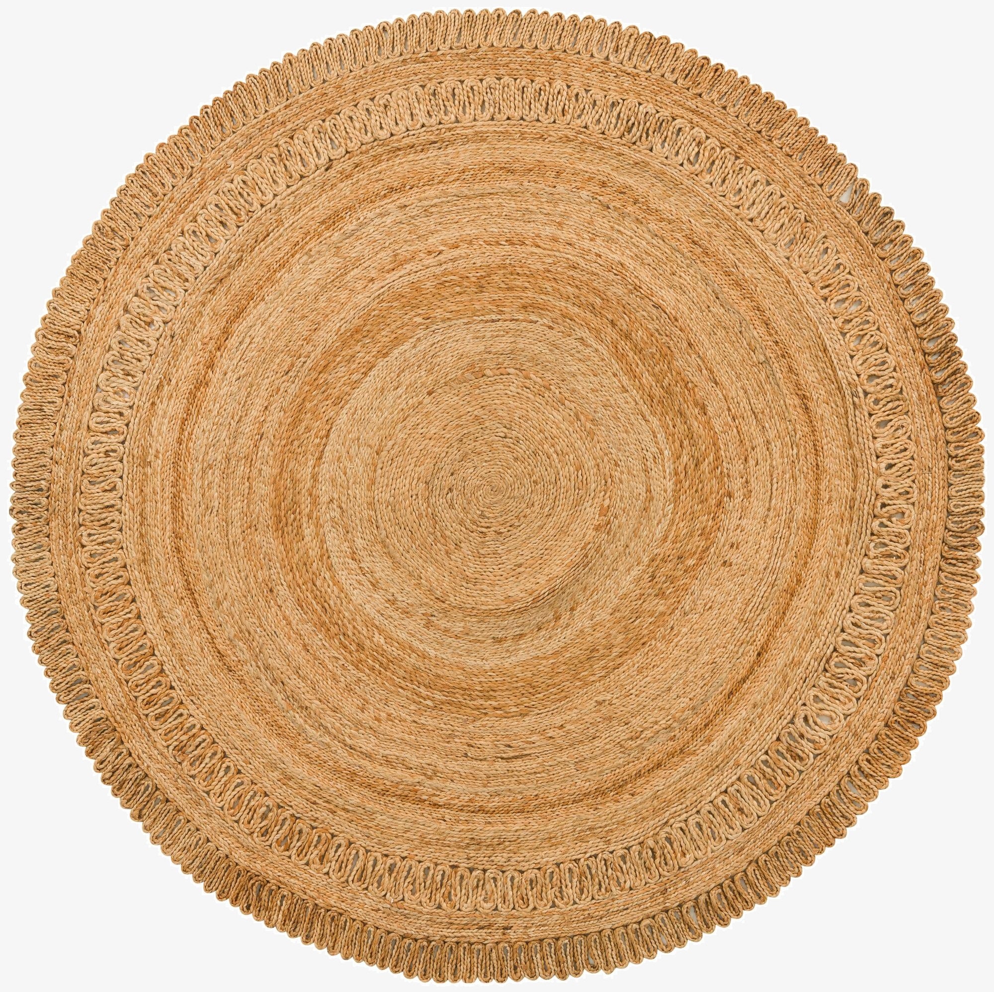  6' 1 x 6' 1  Hand Braided Jute Round Rug