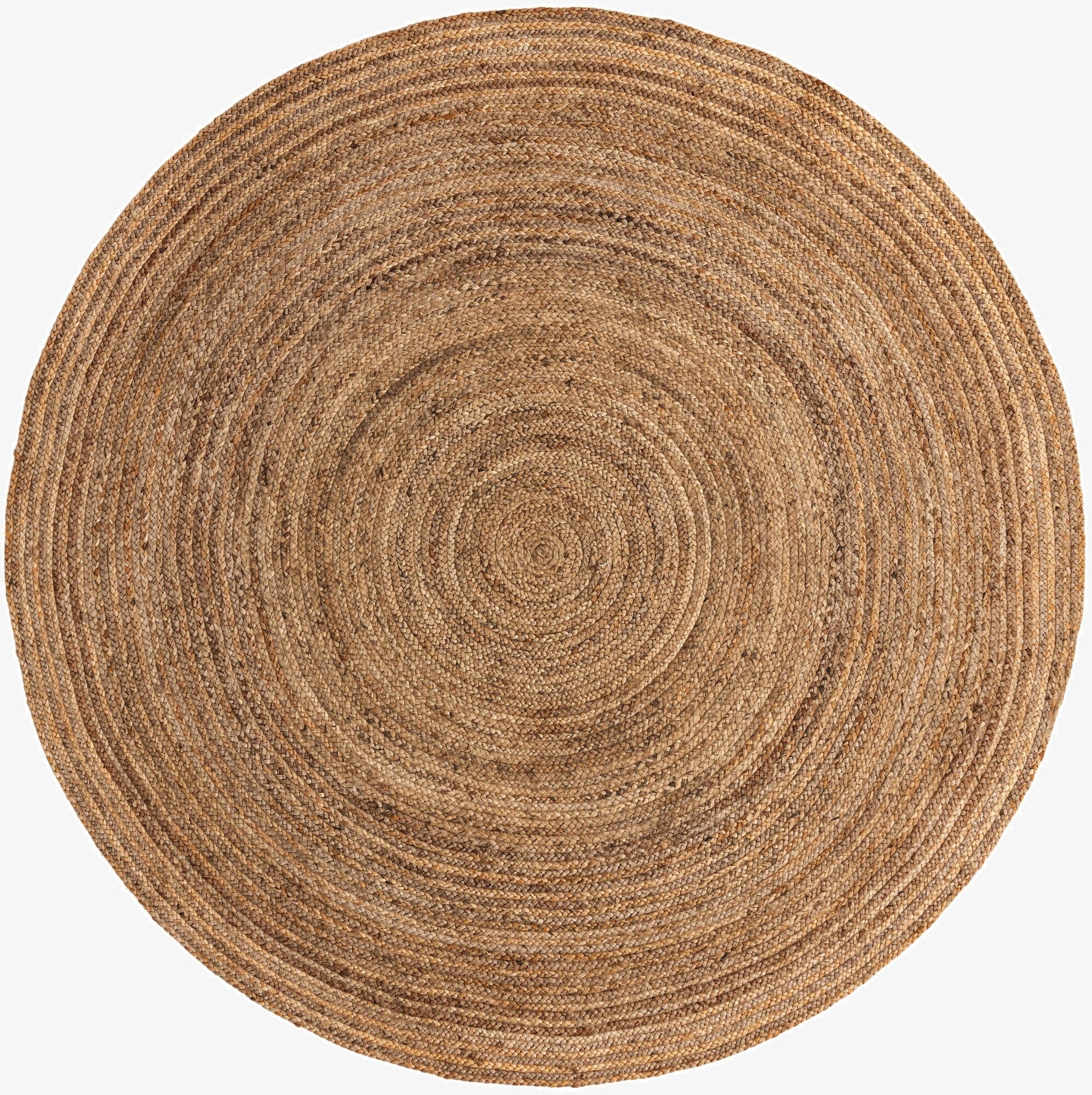  8' x 8'  Hand Braided Jute Round Rug