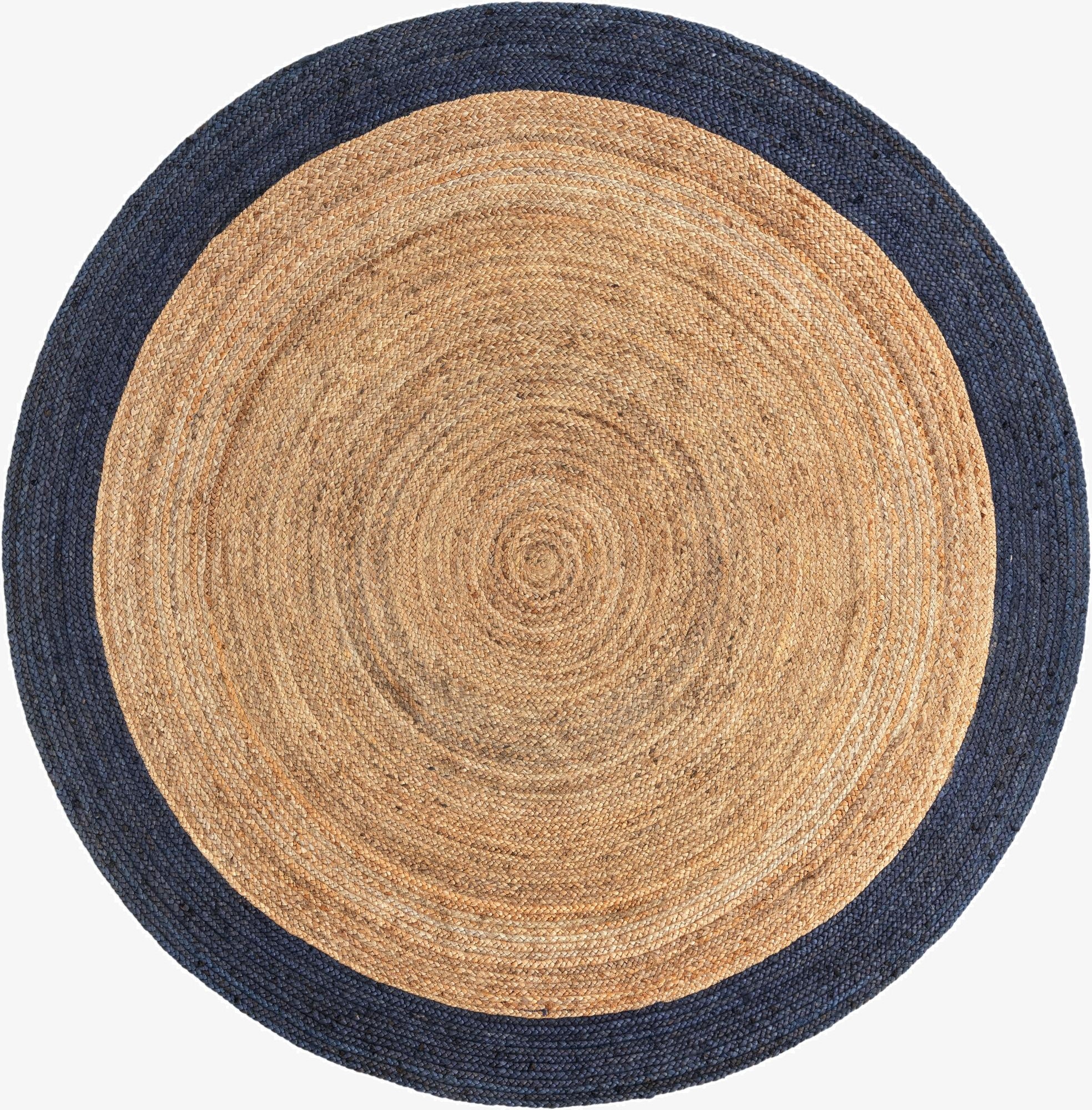  8' x 8'  Hand Braided Jute Round Rug