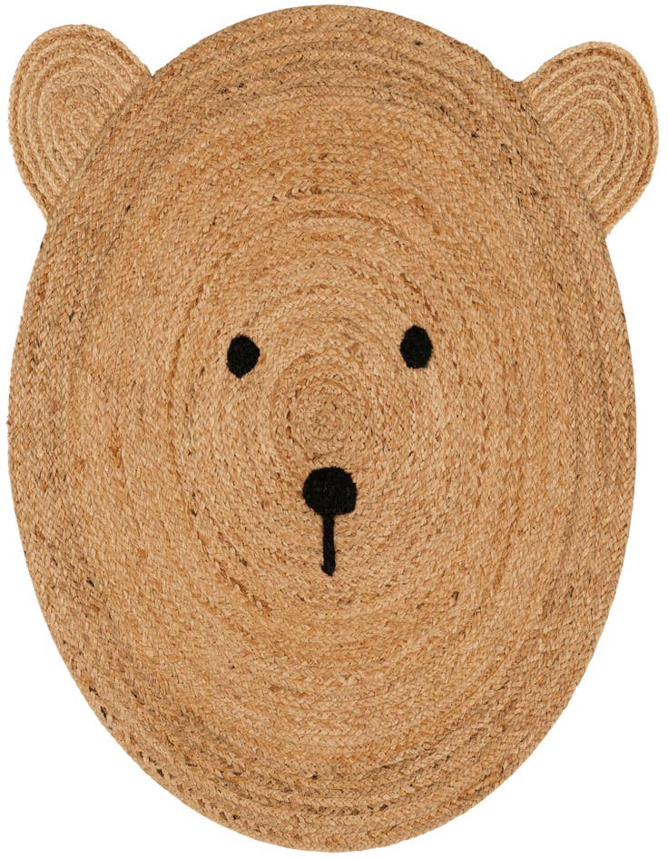 Detail image of  3' 1 x 3' 1  Hand Braided Kids Braided Jute Round Rug