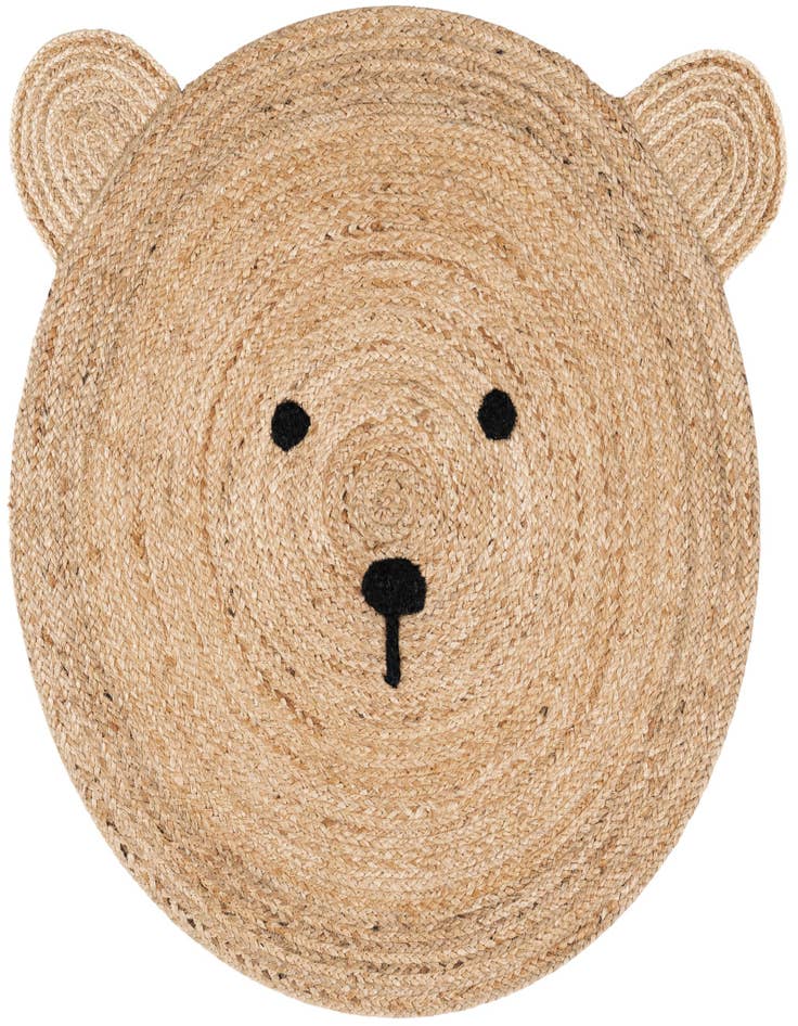 Detail image of  6' 1 x 6' 1  Hand Braided Kids Braided Jute Round Rug